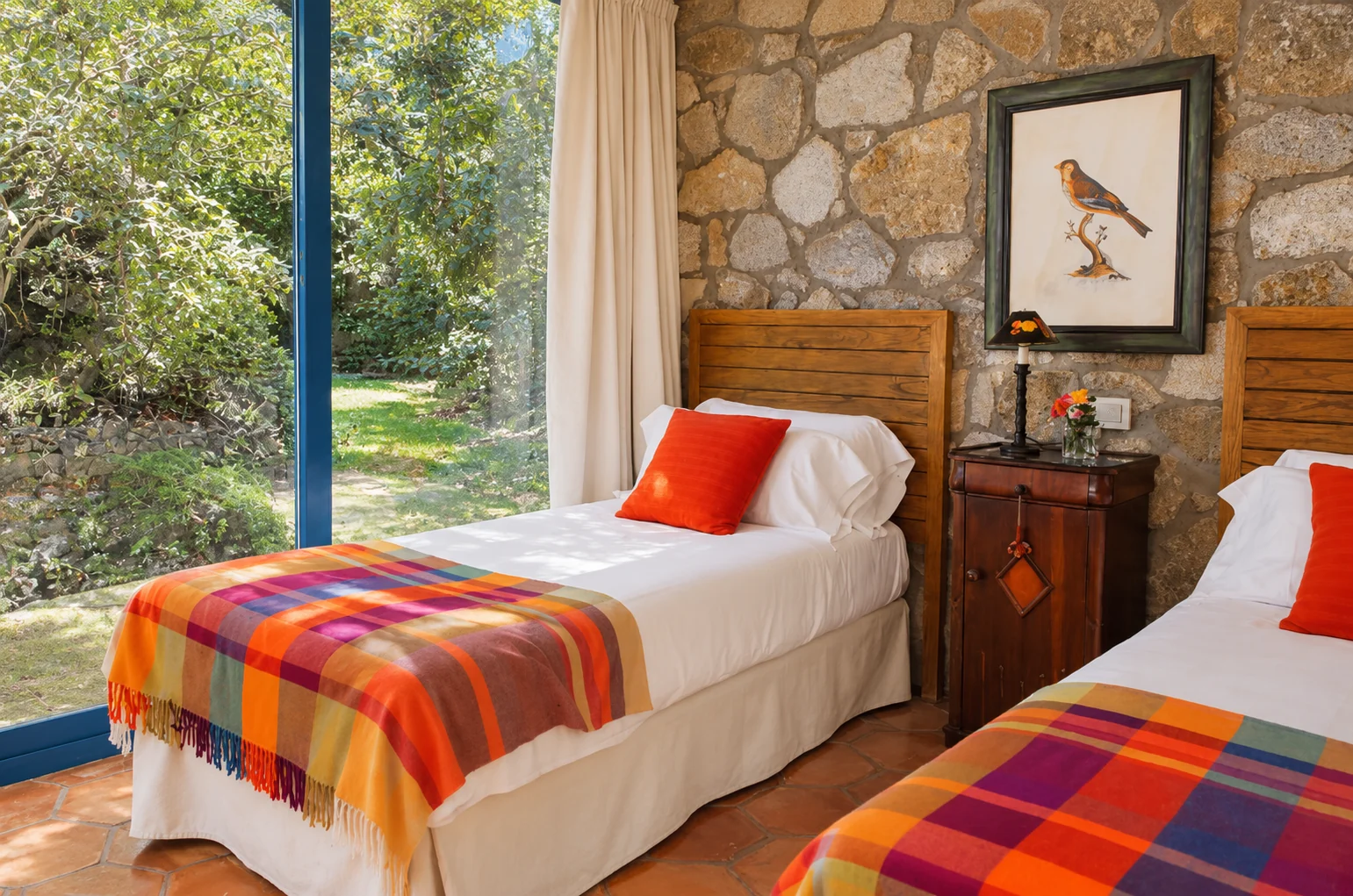 Twin bedroom at Villa El Arroyo
