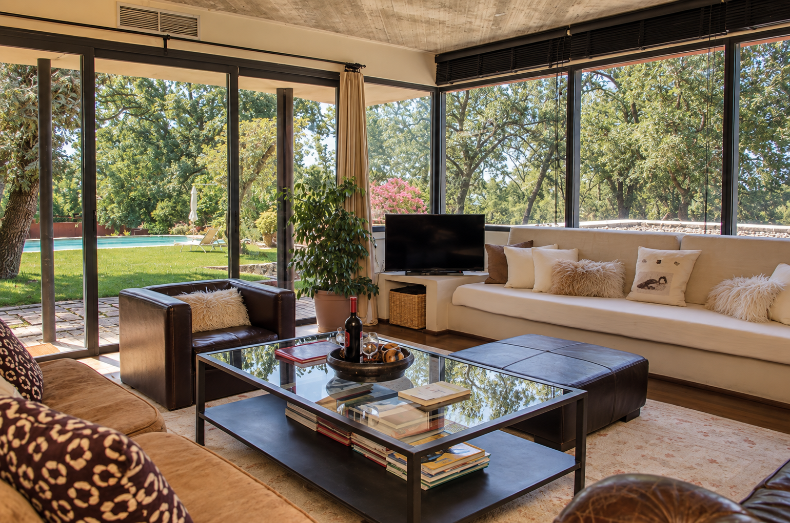 Panoramic living room at Villa Candelaria