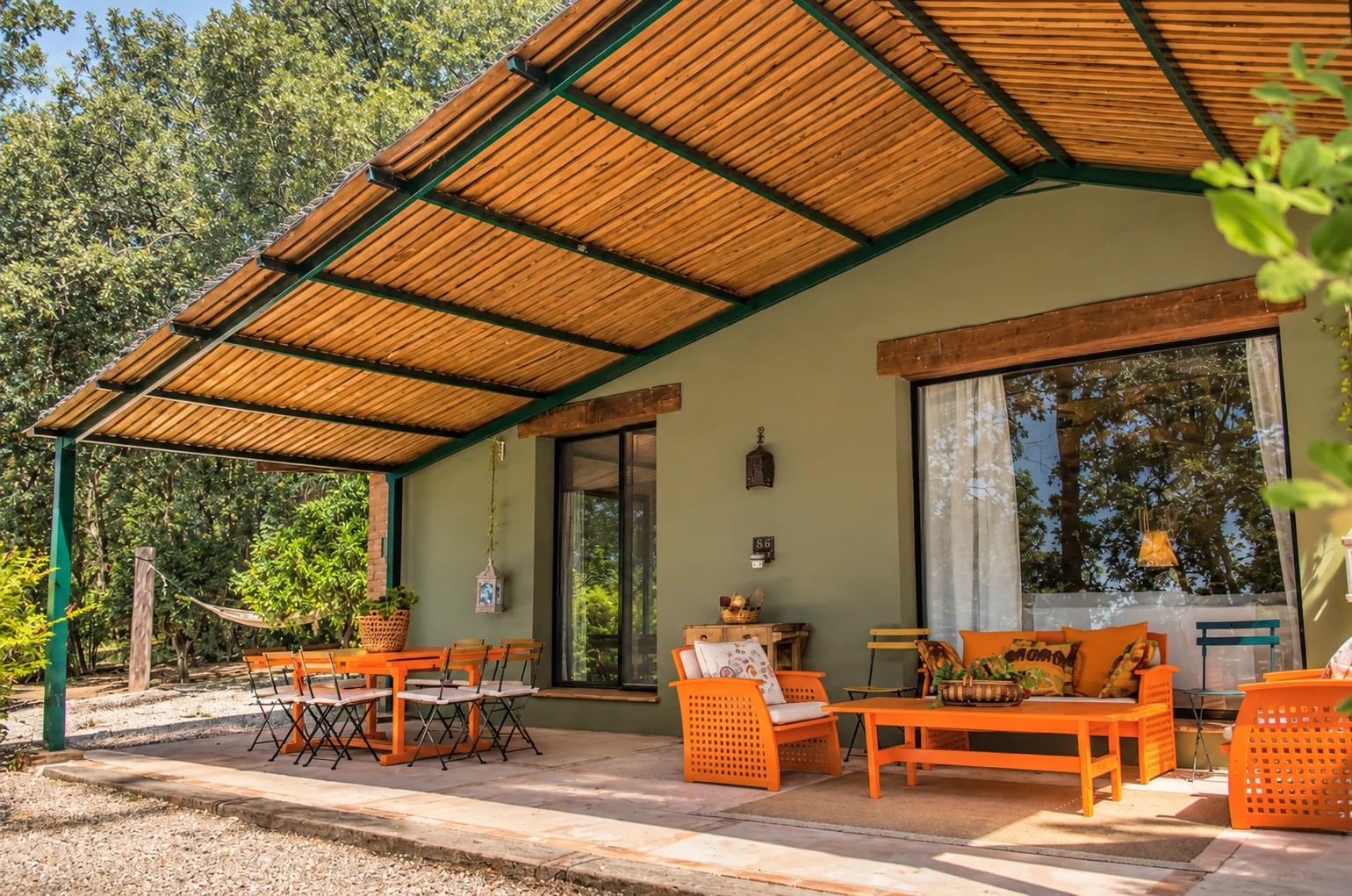 Furnished porch at Villa Los Naranjos