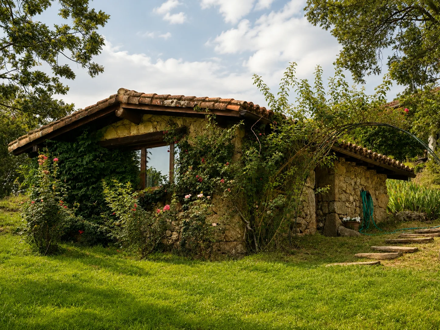 Stone outbuilding in the garden of Villa Alardos