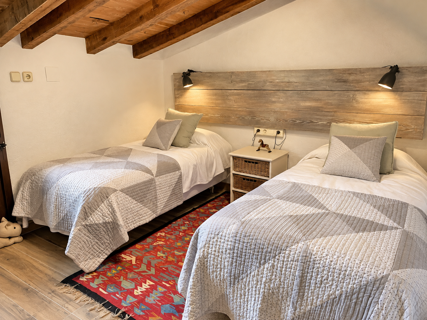 Twin bedroom at Villa Candelaria
