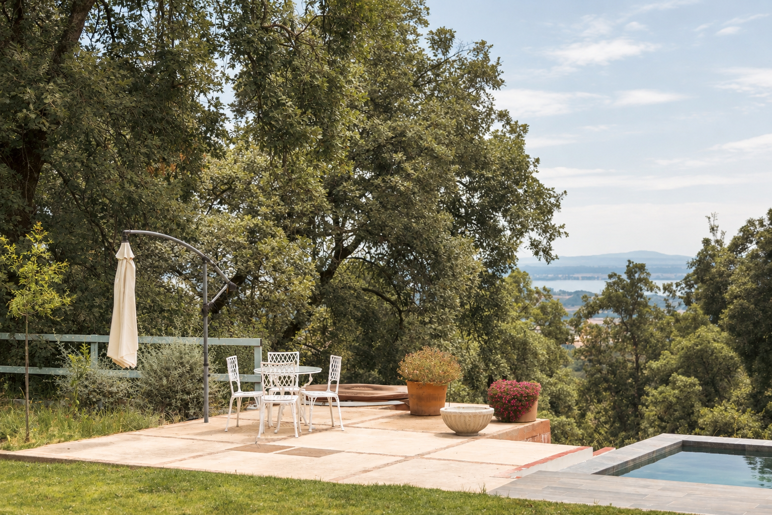 Terrace with views at Villa Las Cuadras