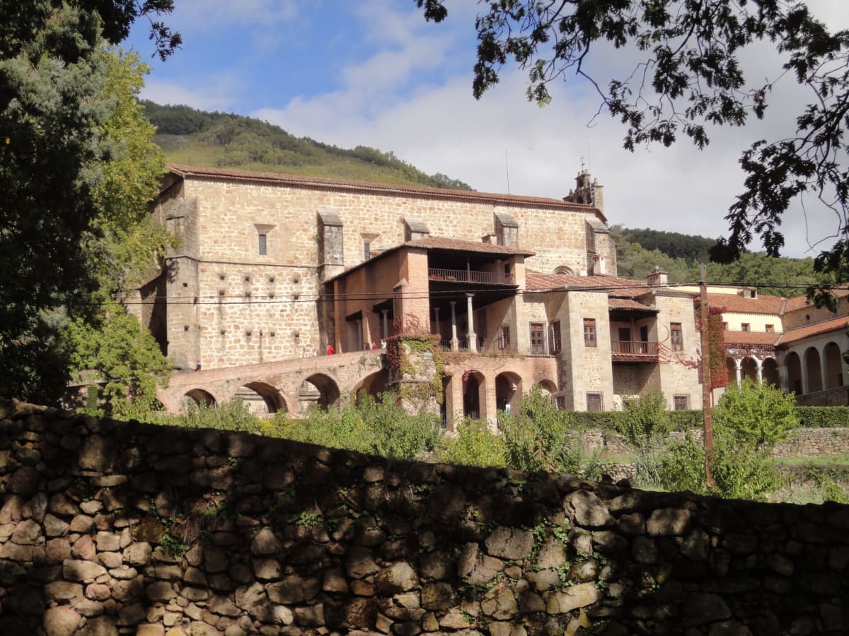 Real Monasterio de Yuste among trees in La Vera