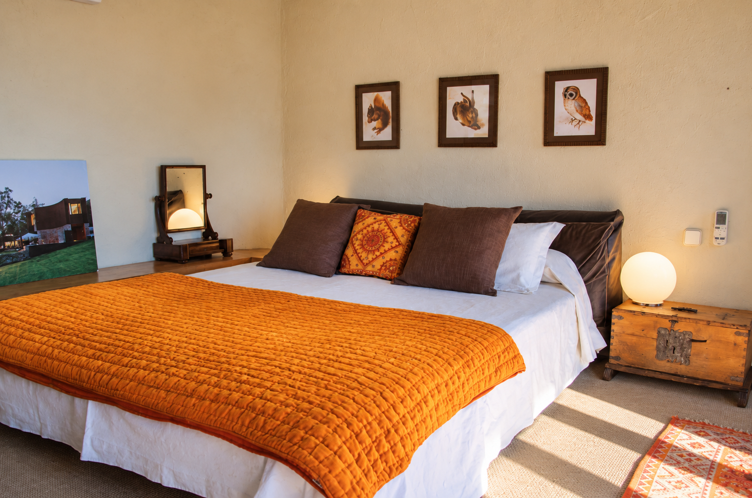 Bedroom at Villa Candelaria opening onto the garden
