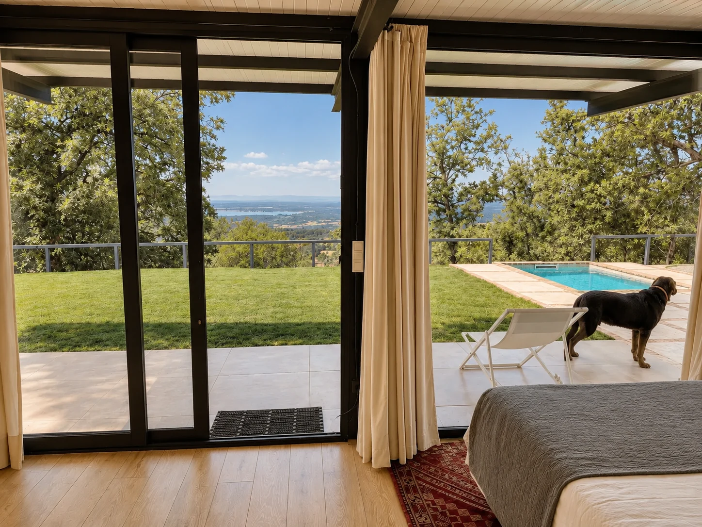 Bedroom at Villa La Palmera facing the landscape