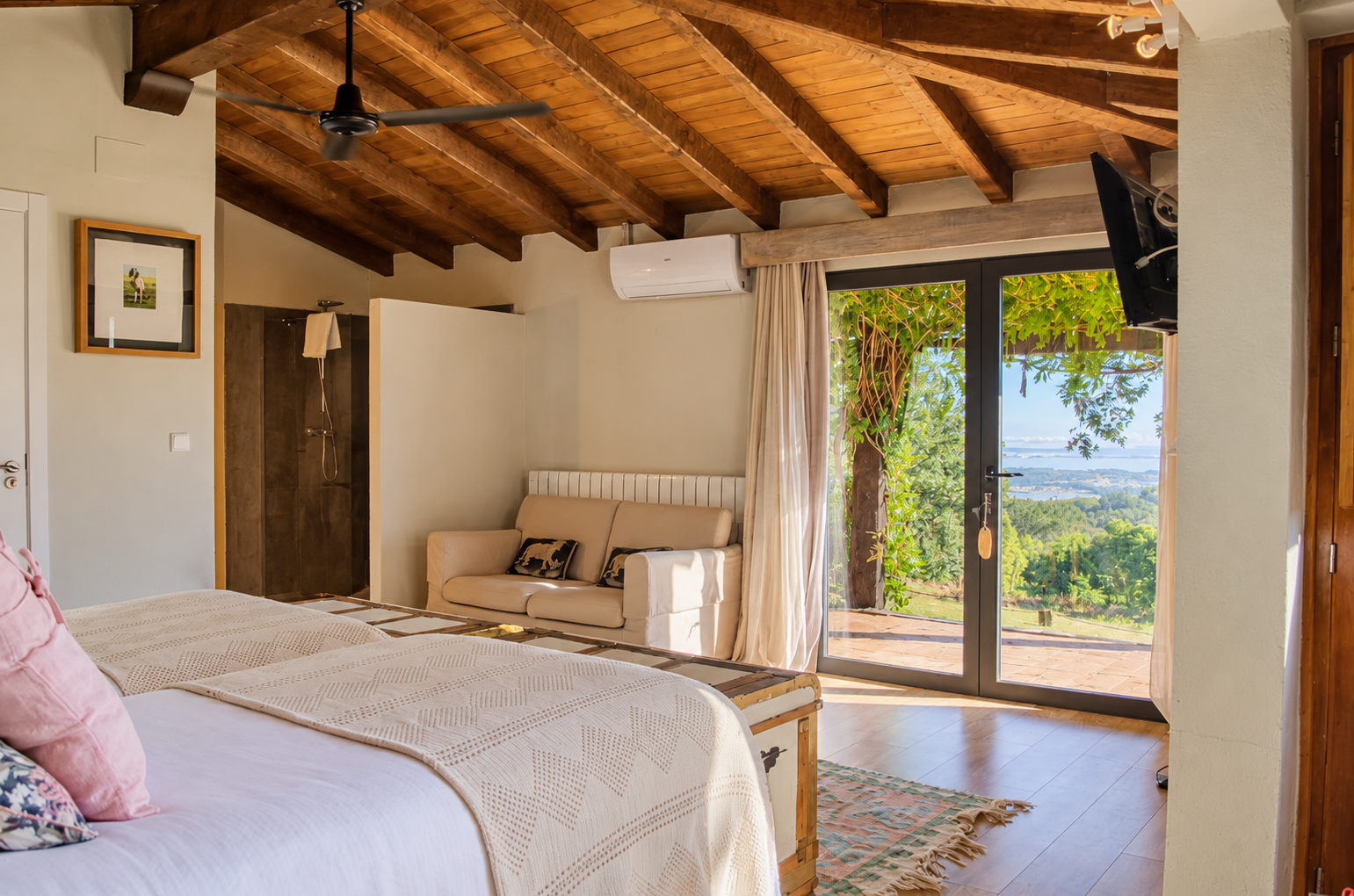 Bright bedroom at Villa Candelaria