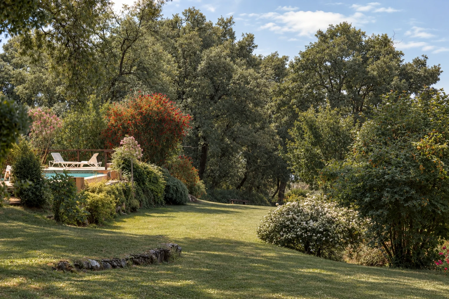 Garden and lawn at Villa El Arroyo