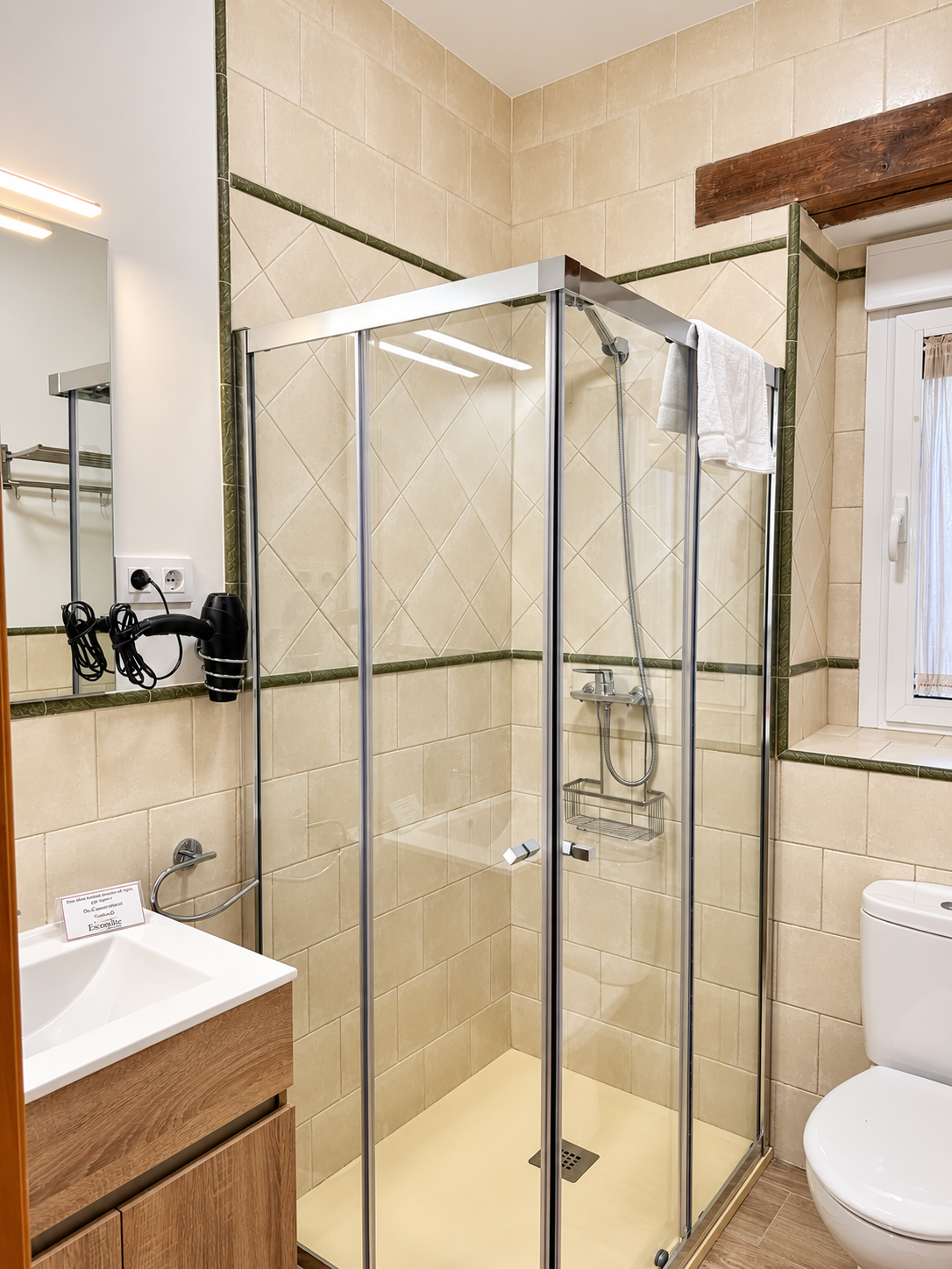 Bathroom of Lavanda Apartment with a glass shower