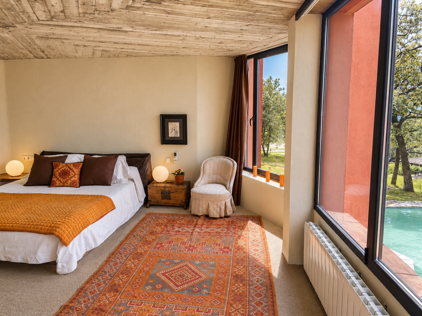 Bedroom at Villa Candelaria with views