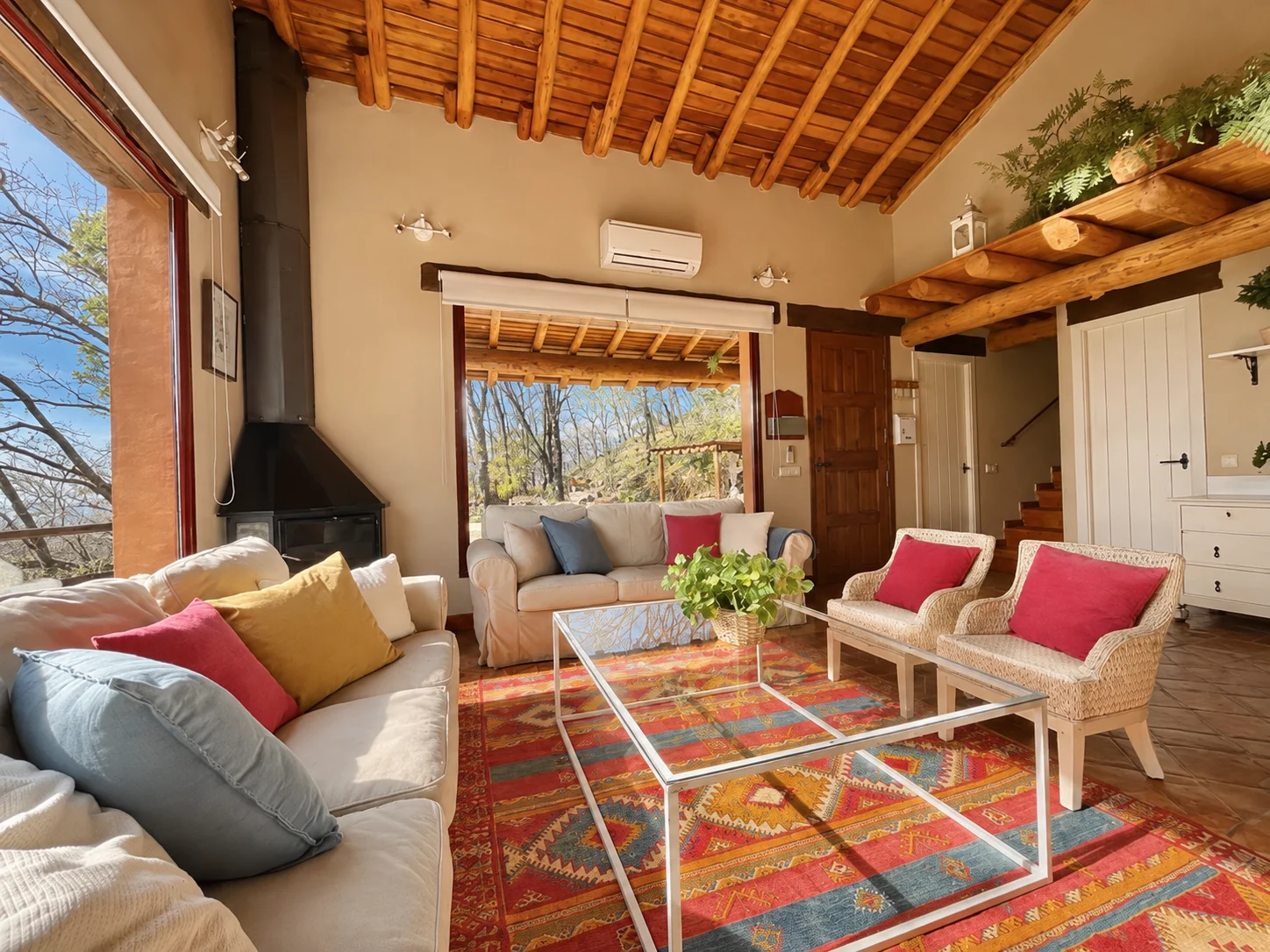 Outdoor sitting area at Villa Los Madroños