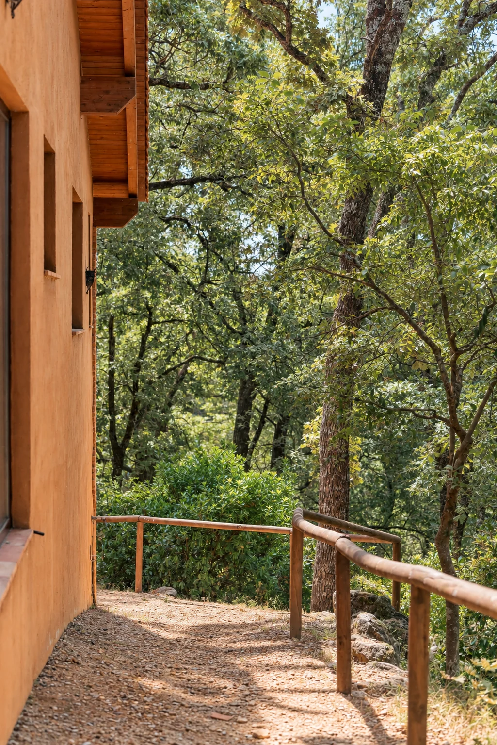 Balcony at Villa El Bosque overlooking the woods