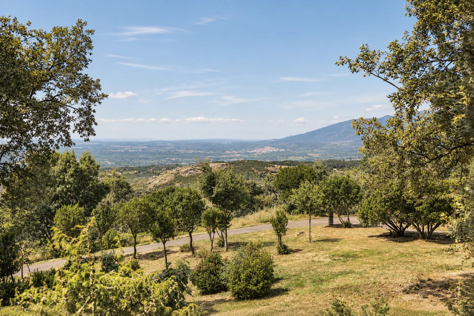 View of the valley and landscape from Villa El Bosque